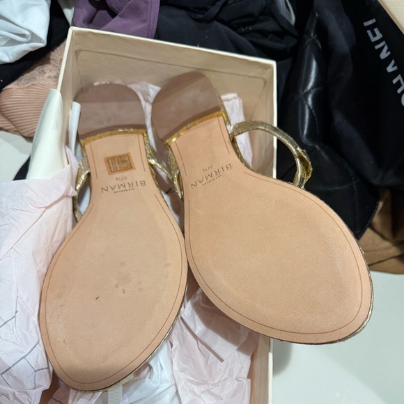 NIB Alexandre Birman Clarita Exotic Gold Sandals $495 - Picture 3 of 5